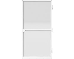 Vliegenhor Deur met Aluminium Frame – Raamhor – Op Maat Maakbaar – Glasvezel Gaas – Zelfsluitende Scharnieren met Magneten – Inclusief Kickplate – Wit – 120x240 cm