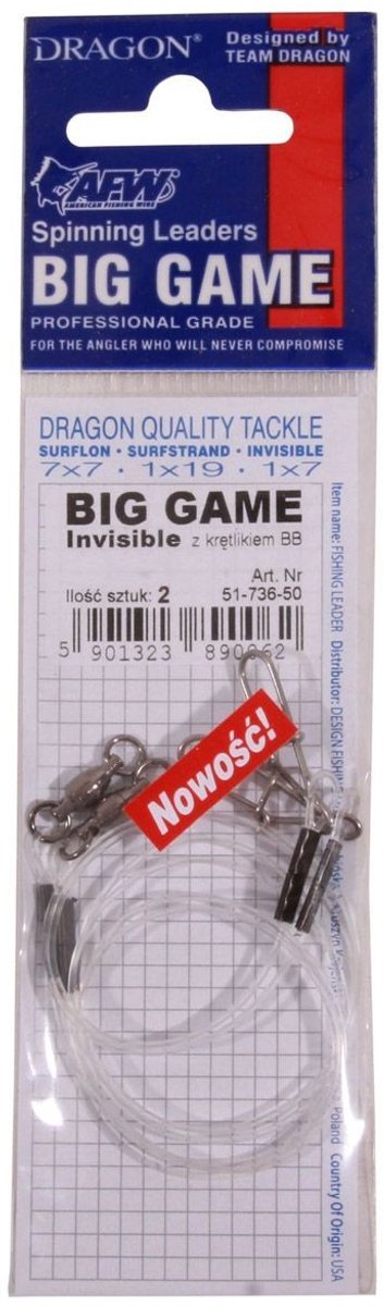 Dragon Big Game Invisible Fluorocarbon Leaders