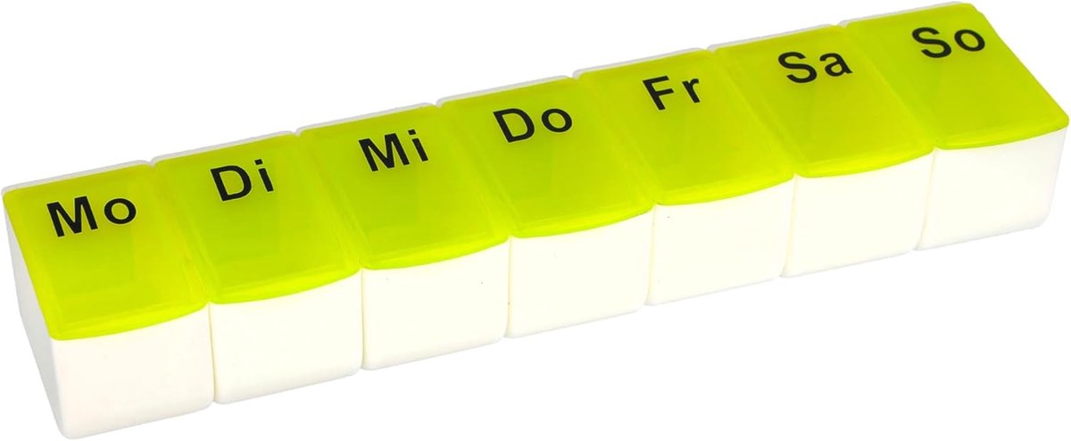 Famanu – Pillendoos 7 dagen compact formaat, losse vakjes, geschikt voor dagelijks gebruik en onderweg