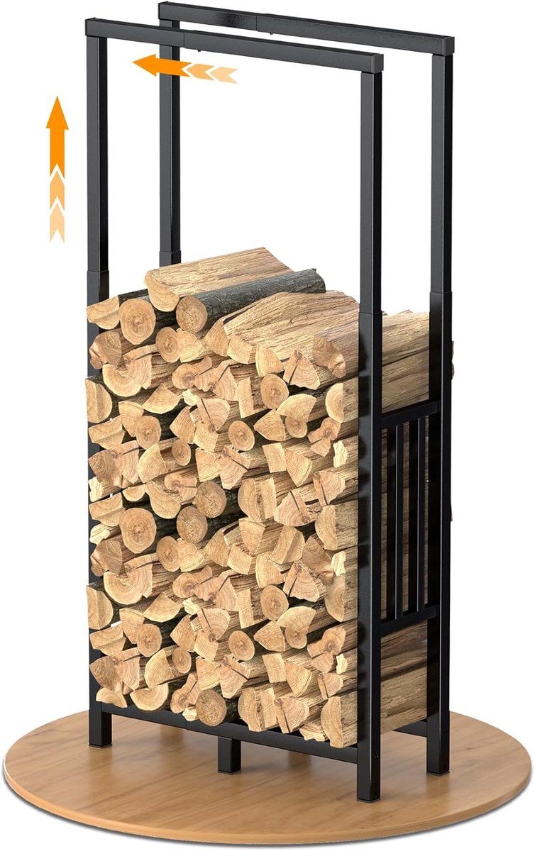 Imperatoris - Haardhout Rek - Haardhout Opslag - Haardhoutrek - Modern Ontwerp -Haardhout Rek - Rek voor Het Opbergen van Hout - 75 x 25 x 170 cm