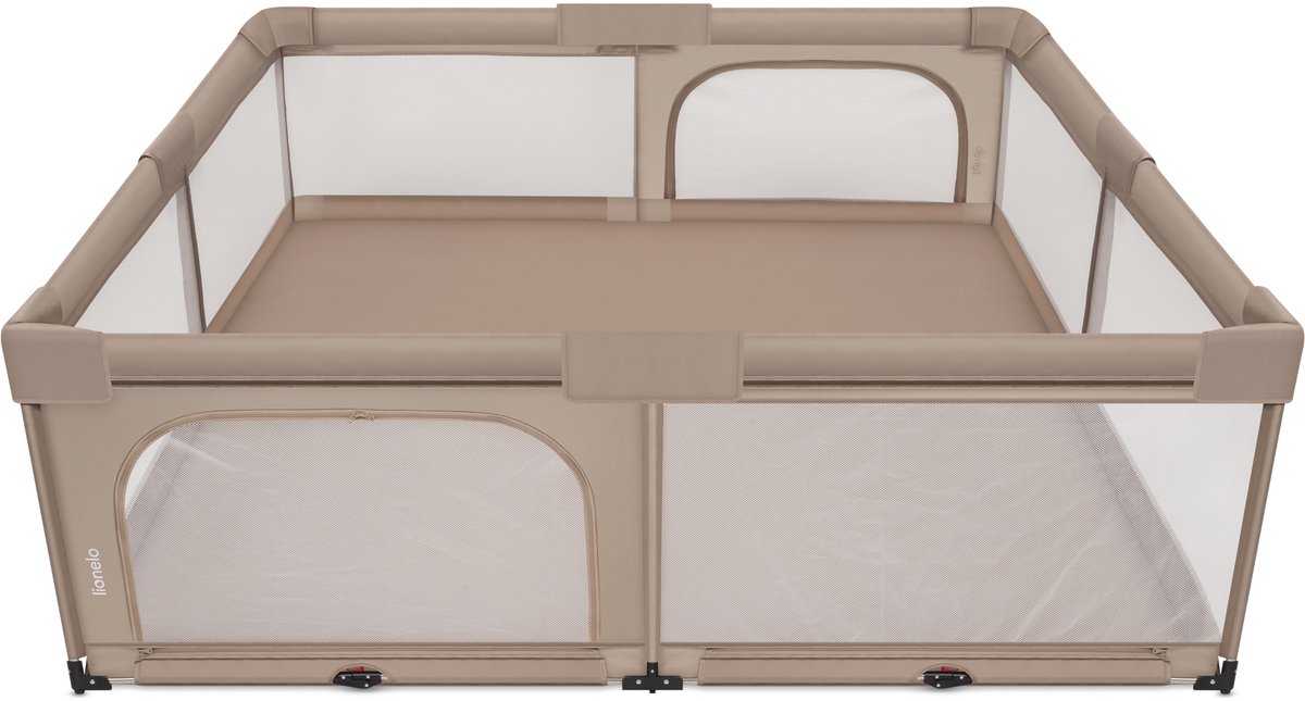 Lionelo Florence Easy Fold XL – Grondbox / Baby Box 180×200 cm – Extra Grote Box - Snel Opvouwbaar Zonder Montage – Speelbox met Zijopeningen met Rits – Ademend Gaas – Compact Op te Bergen – Inclusief Draagtas – foto 2
