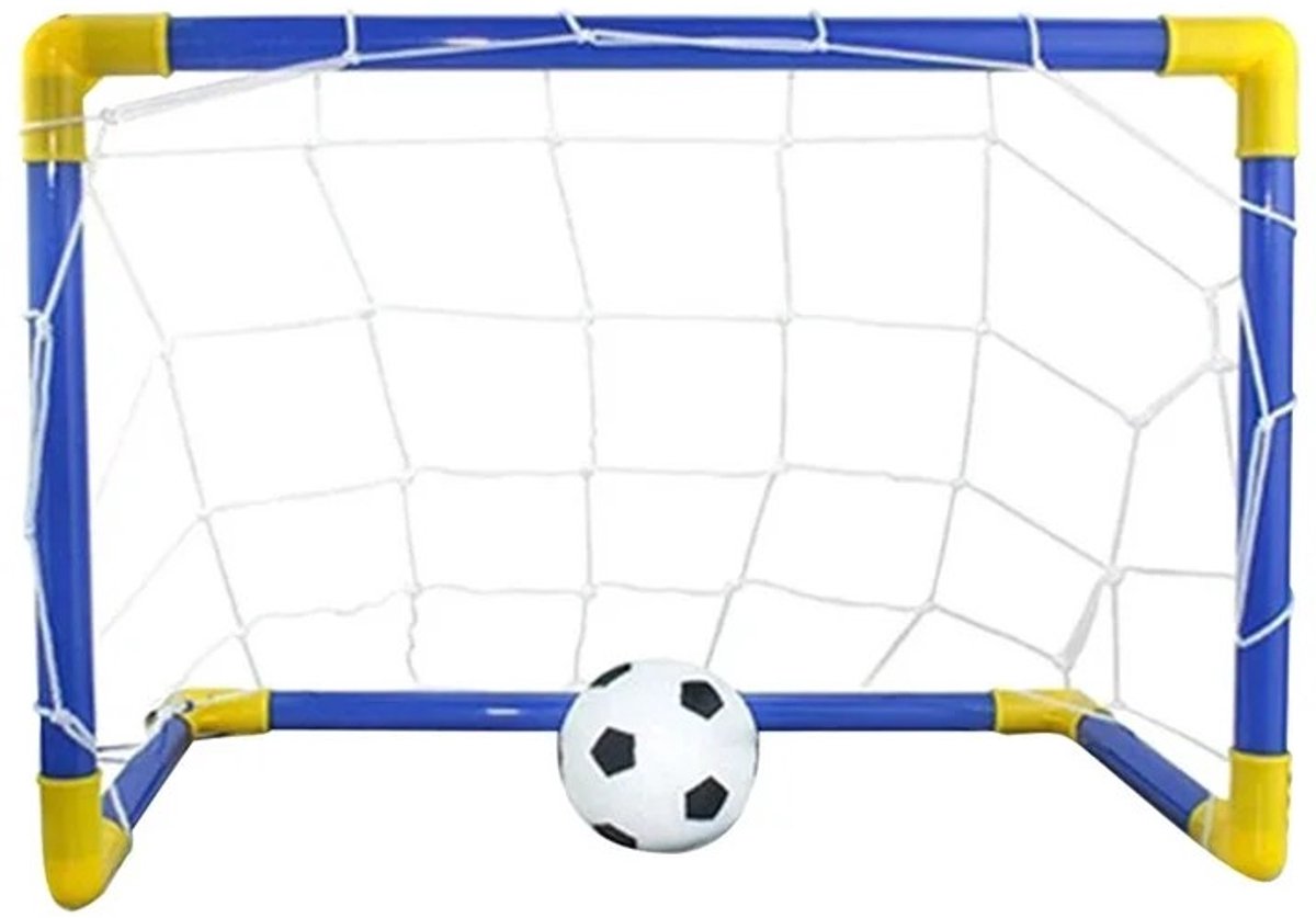 Voetbaldoel Set met Bal en Pomp – Speelgoed Voetbalgoal voor Binnen & Buiten – 44 x 25 cm – Lichtgewicht voetbaldoel – Vanaf 3 jaar