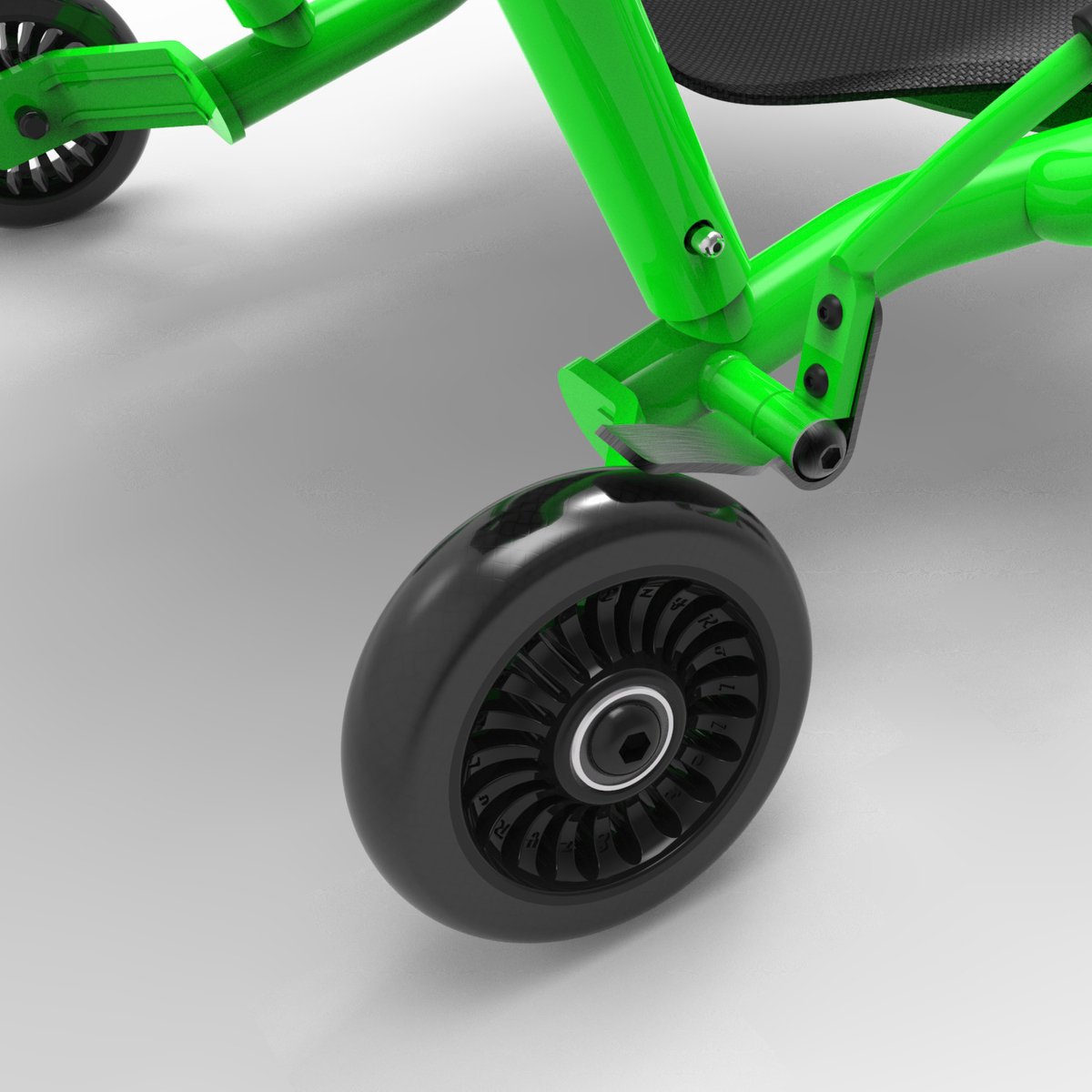 EzyRoller Classic X skelter - Waveroller voor kinderen 4 tot 14 jaar of 99 tot 137 cm - Verstelbare driewieler - Groen — afbeelding 9