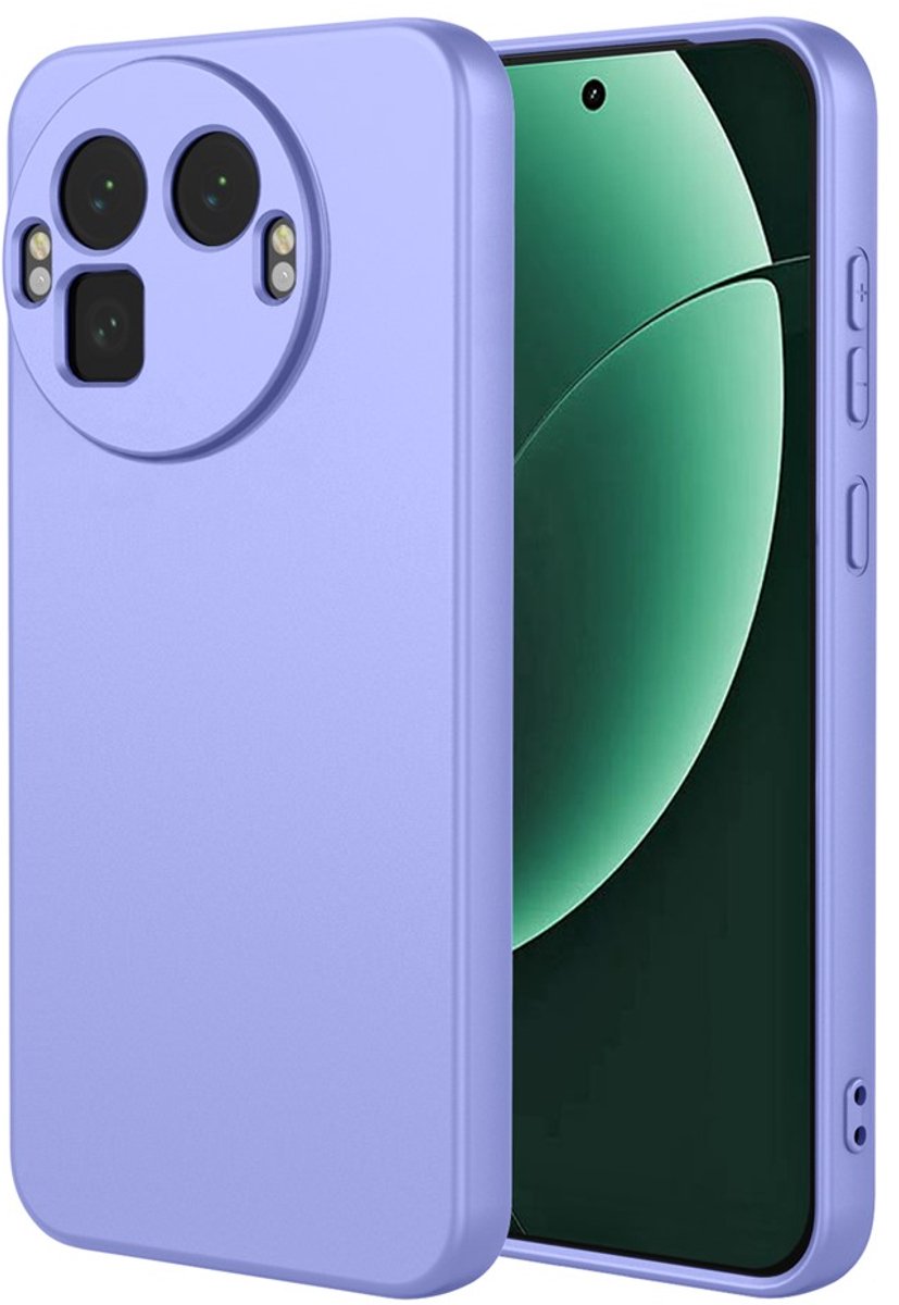 Hoesje geschikt voor Realme GT 8 Pro - Phonesta Soft Silk Silicone Back Cover - Paars