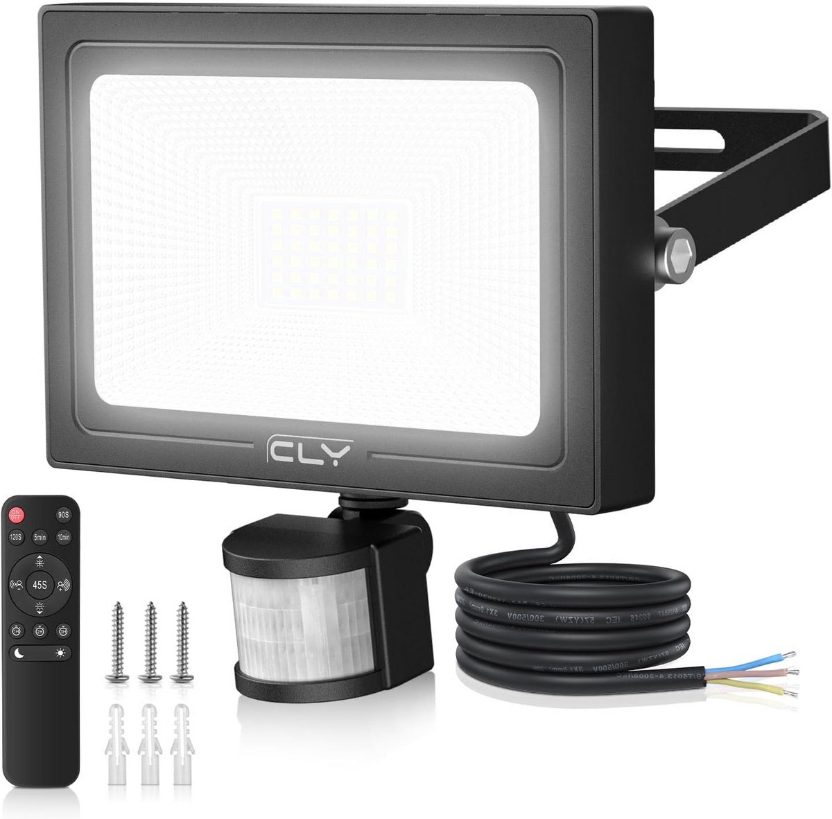 LED Buitenlamp met Bewegingsmelder - 35W Krachtige Koelwitte Spot - IP66 Waterdicht voor Tuin en Garage