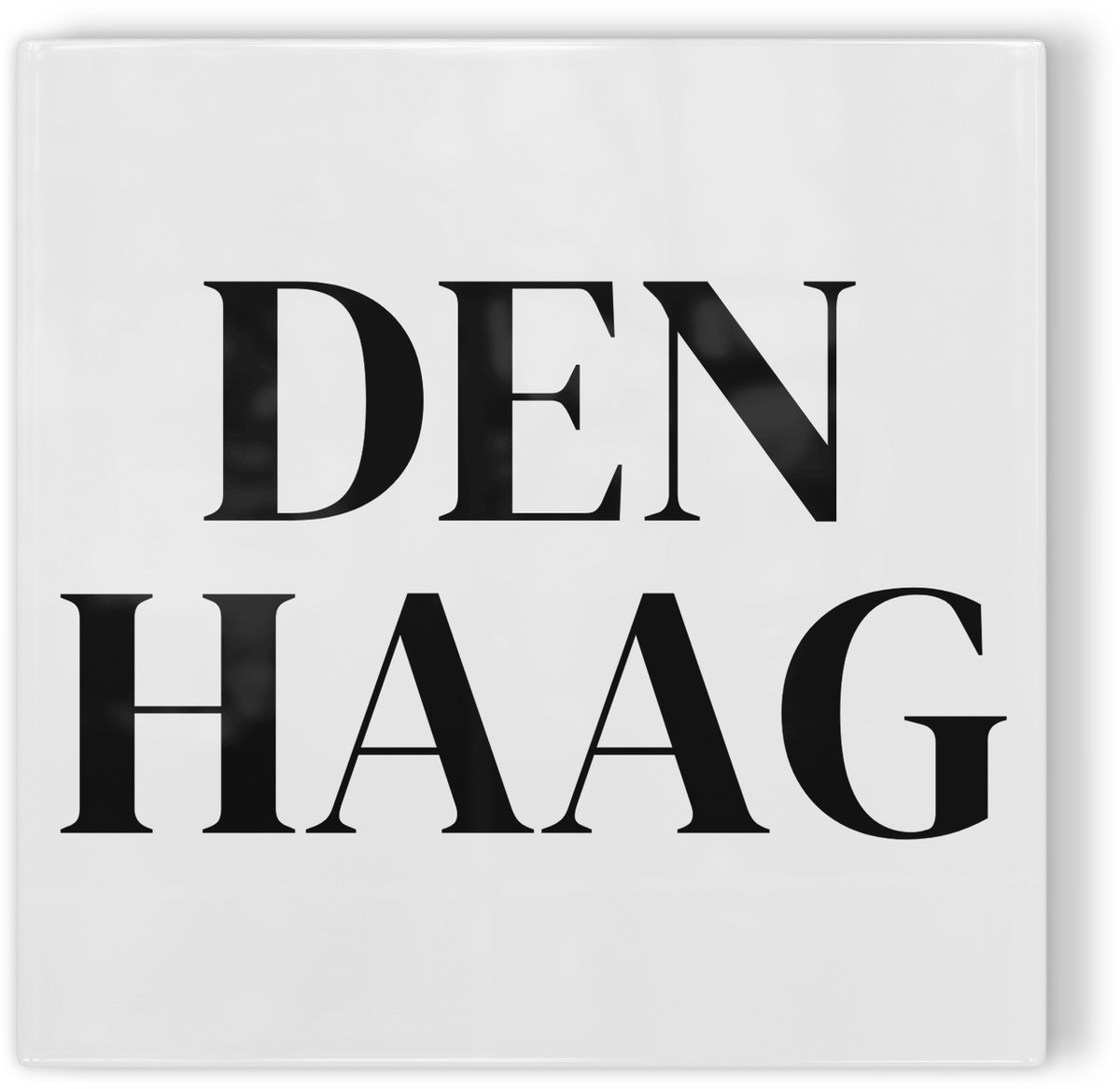 Tegeltje Den Haag - wit zwart - tegeltje stad - tegeltje met tekst