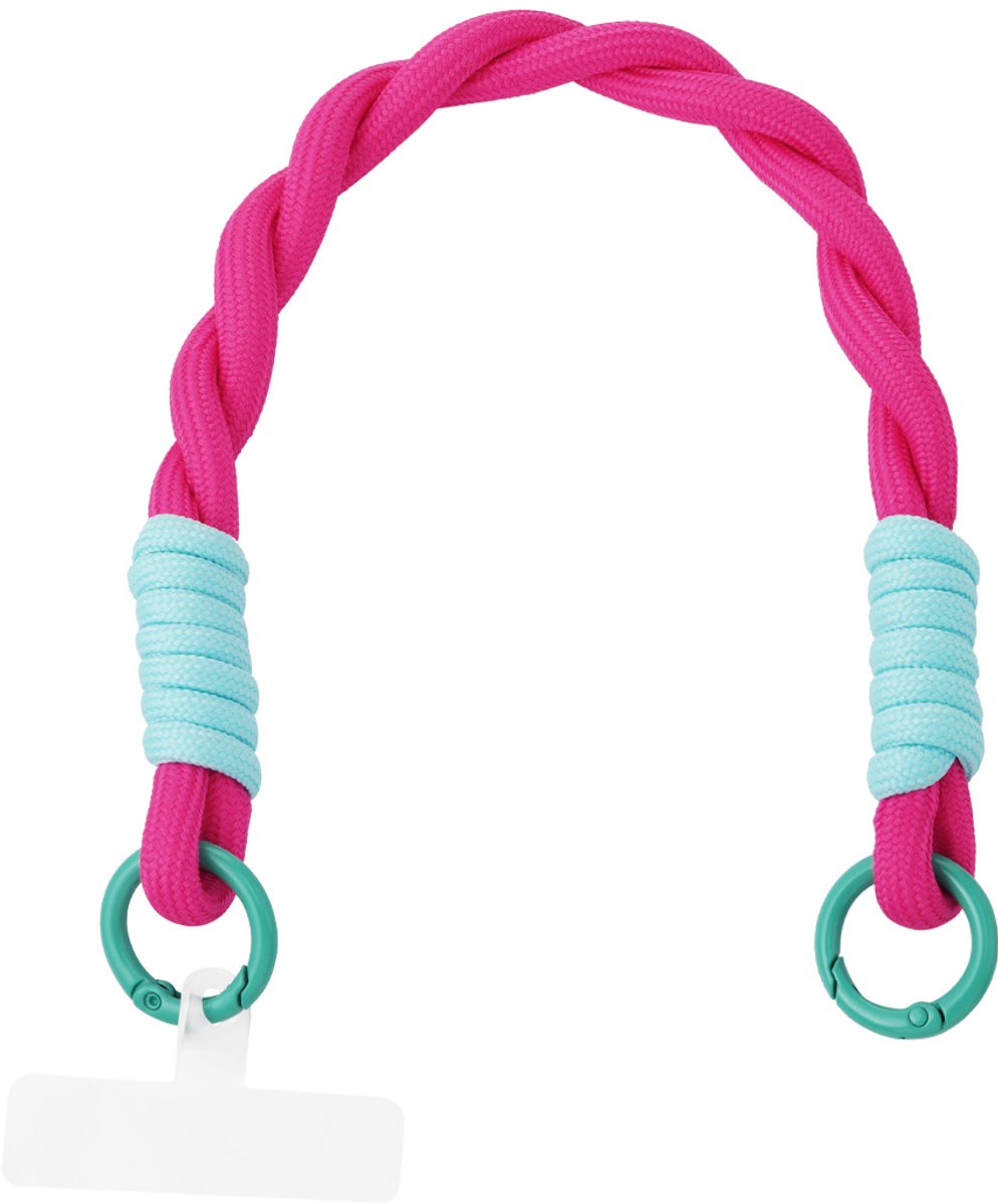 YWG - Telefoonkoord twisted - groen & fuchsia