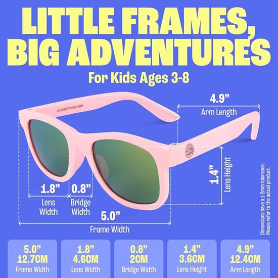 Babysunnies Barbie Roze Gepolariseerde Kinderzonnebril (3–8 Jaar) - UV400 Flexibele Kinderzonnebril van Merkloos — afbeelding 3