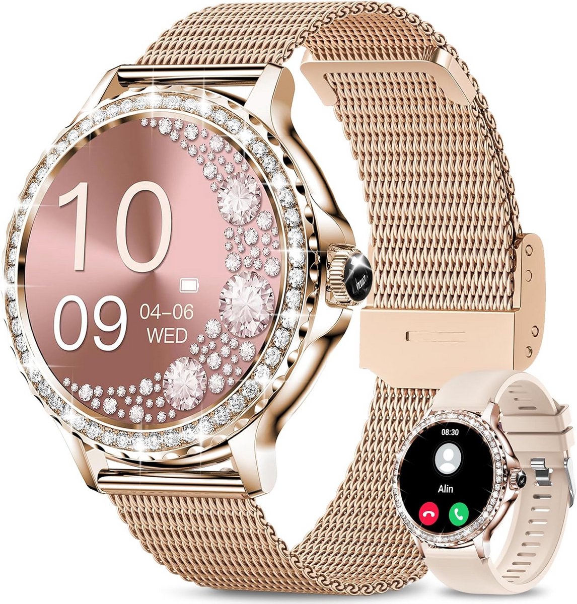 Dames Smartwatch met Oproepen, HD-Display en Fitness Tracking