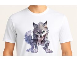 Gray Wolf Alpha Mode - T Shirt - Gym - Strong - BeastMode - GymLifestyle - Gift - Cadeau - Sterk - FitnessMotivatie - GymMotivatie