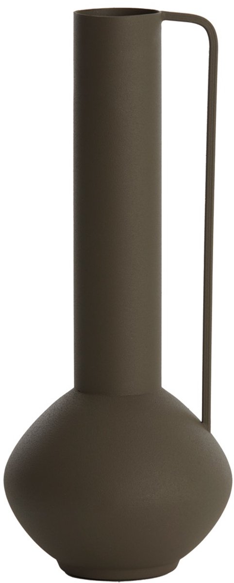 Vaas deco Ø12x33 cm PANZANO mat bruin