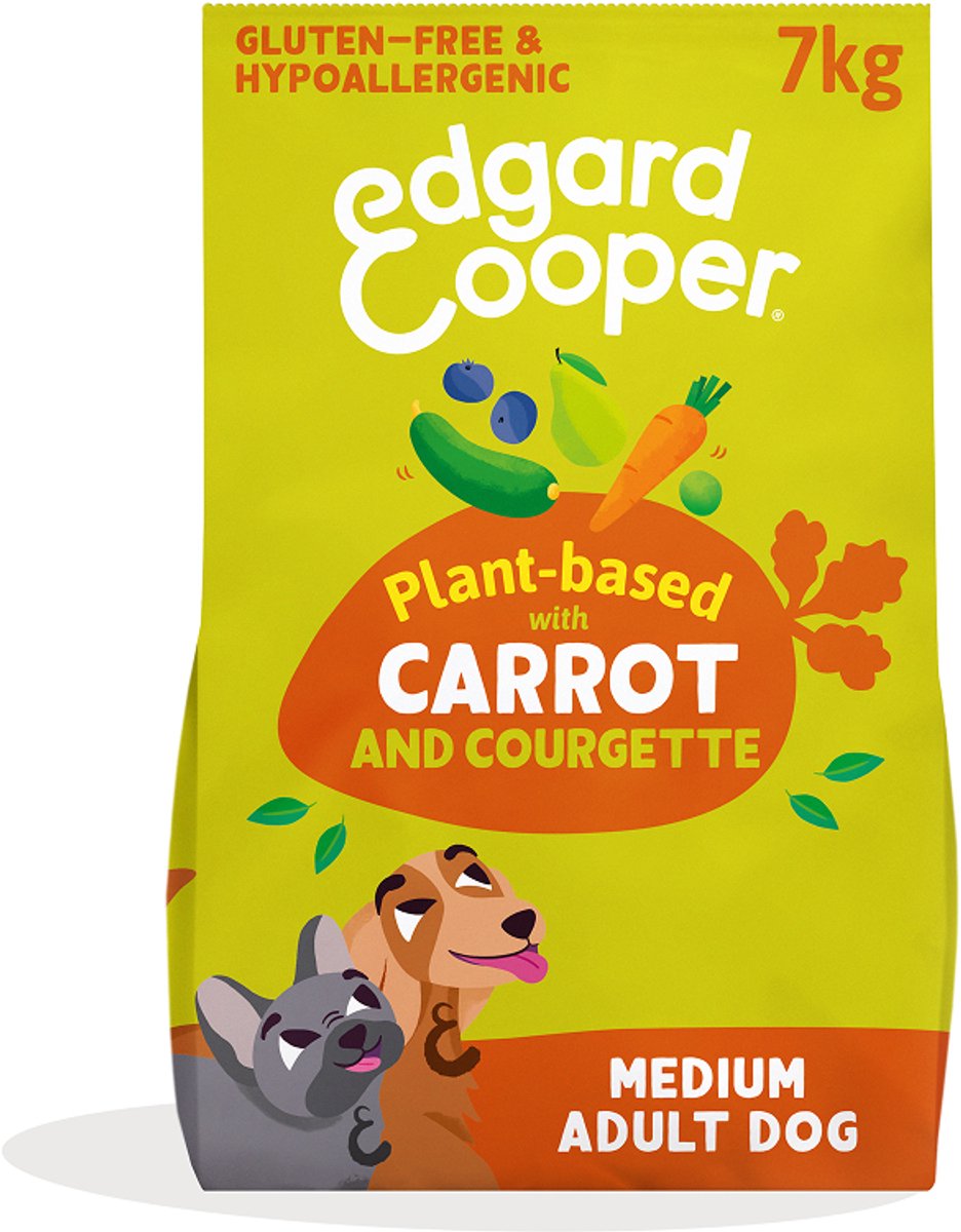 Bol.com Edgard & Cooper Adult Hondenbrokken Voor Medium Honden, Wortel & Courgette, 7Kg, Plantaardig Recept, Hypoallergeen Recep... aanbieding