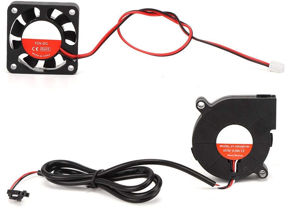 Set van 5V Turbo Ventilatoren voor 3D Printer, Geschikt voor Prusa i3 modellen