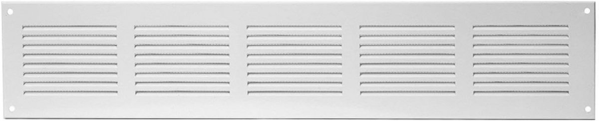 Ventilatierooster Metaal Wit met Insectenhor voor Ventilatie Binnen en Buiten 400x100 mm