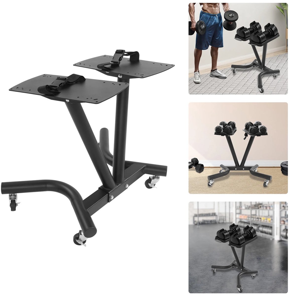 Zolara Dumbell rek - Gewichten rek - Halterstandaard - Gewichten rek - Dumbbel rack - Zwart - Dumbbells - Opbergrek