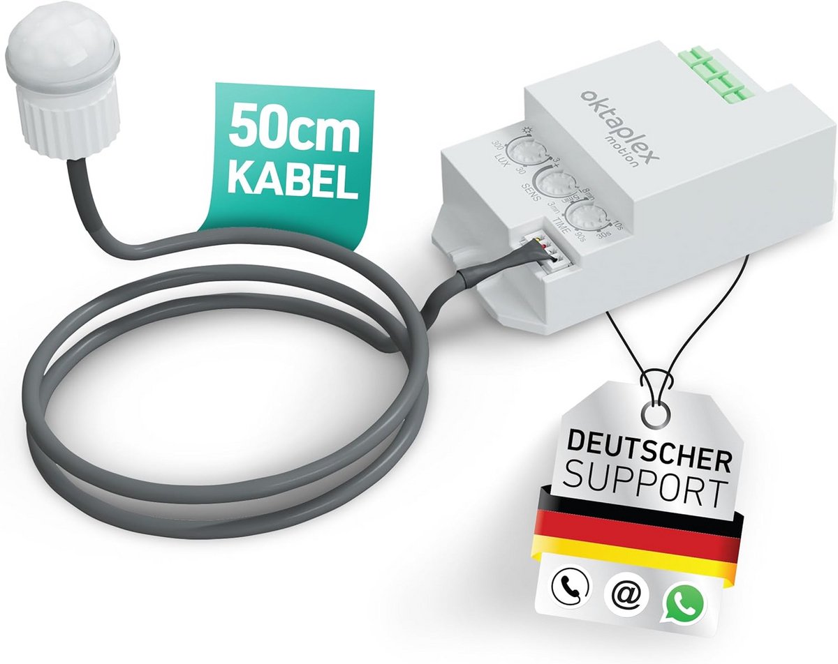 Set van 2 Buiten Bewegingsmelder 360 Graden IP65 Infrarood Sensor - Wit
