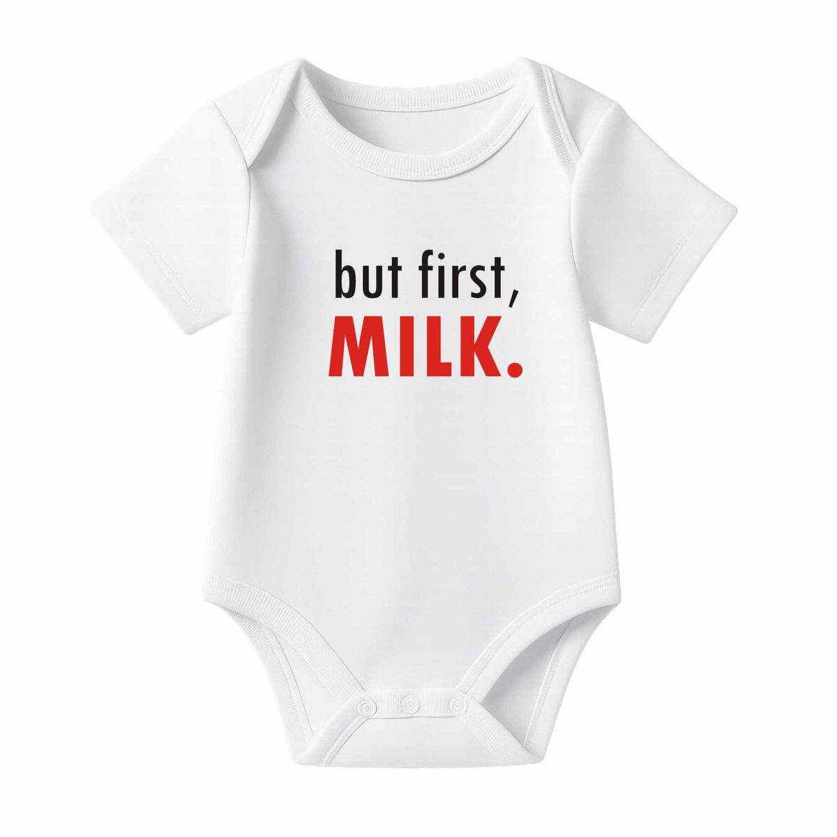 Romper But first, Milk - wit - korte mouw