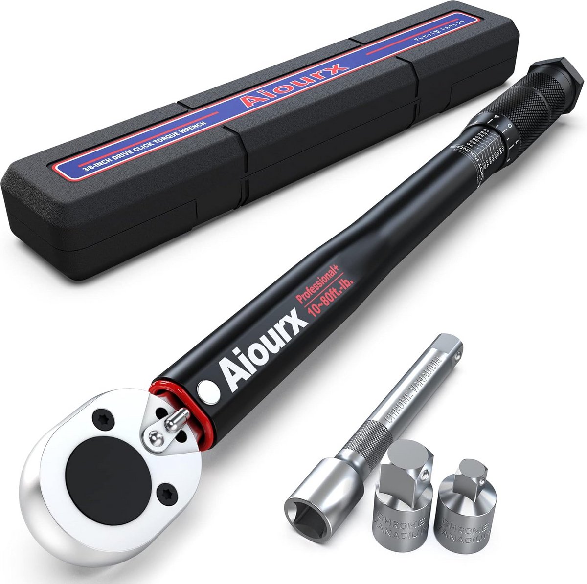 Momentsleutel Set 3/8" Aandrijving 10-80 ft.-lb. Nauwkeurig Gereedschap