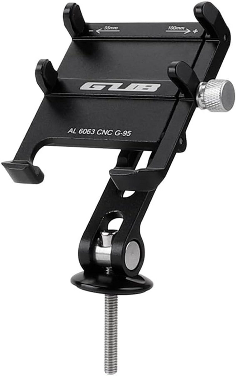 Universele Fiets Telefoonhouder Zwart 360 Graden Draaibaar Aluminium