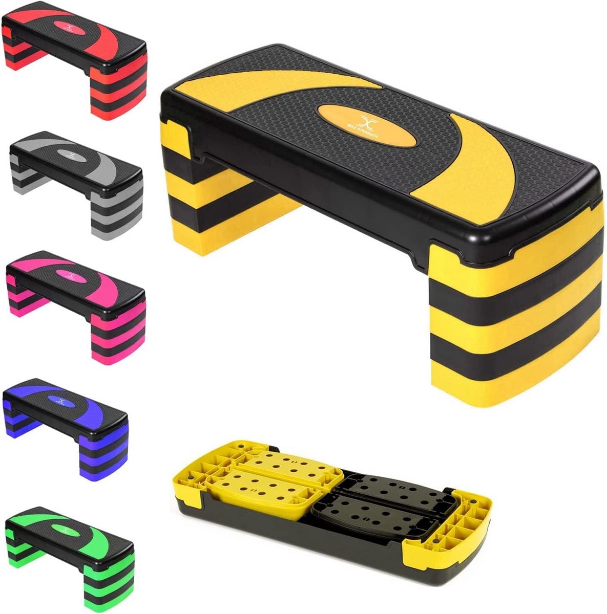 Verstelbare Aerobic Stepbank voor Fitness en Cardio Training - Hoge Intensiteit Oefeningen