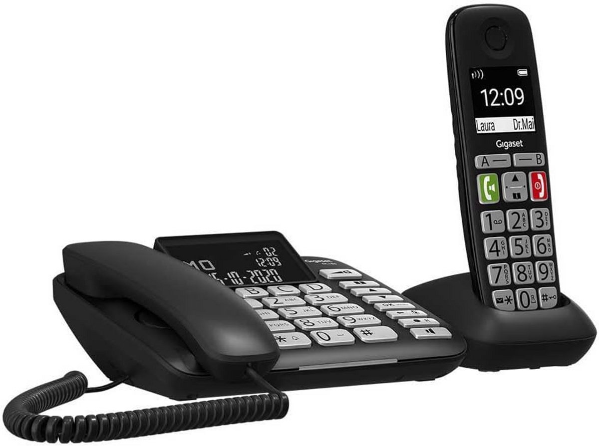 Draadloze DECT Telefoon Combo Set met Extra Hoorn - Hoogwaardige Kwaliteit