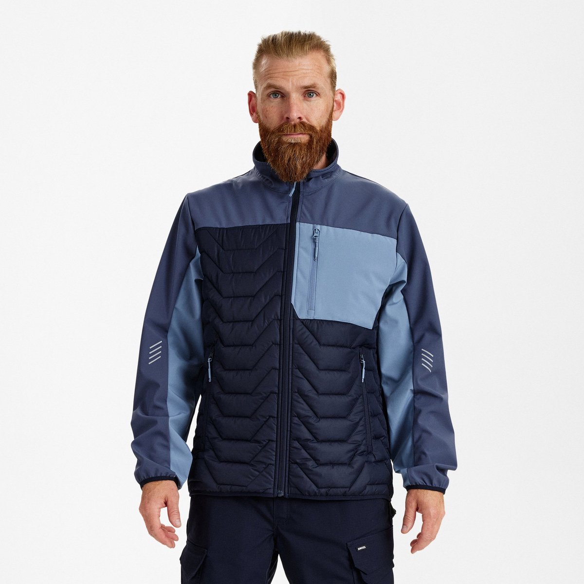 Engel Entire gewatteerd jack 1328-142 Deep Dark Sea Blauw