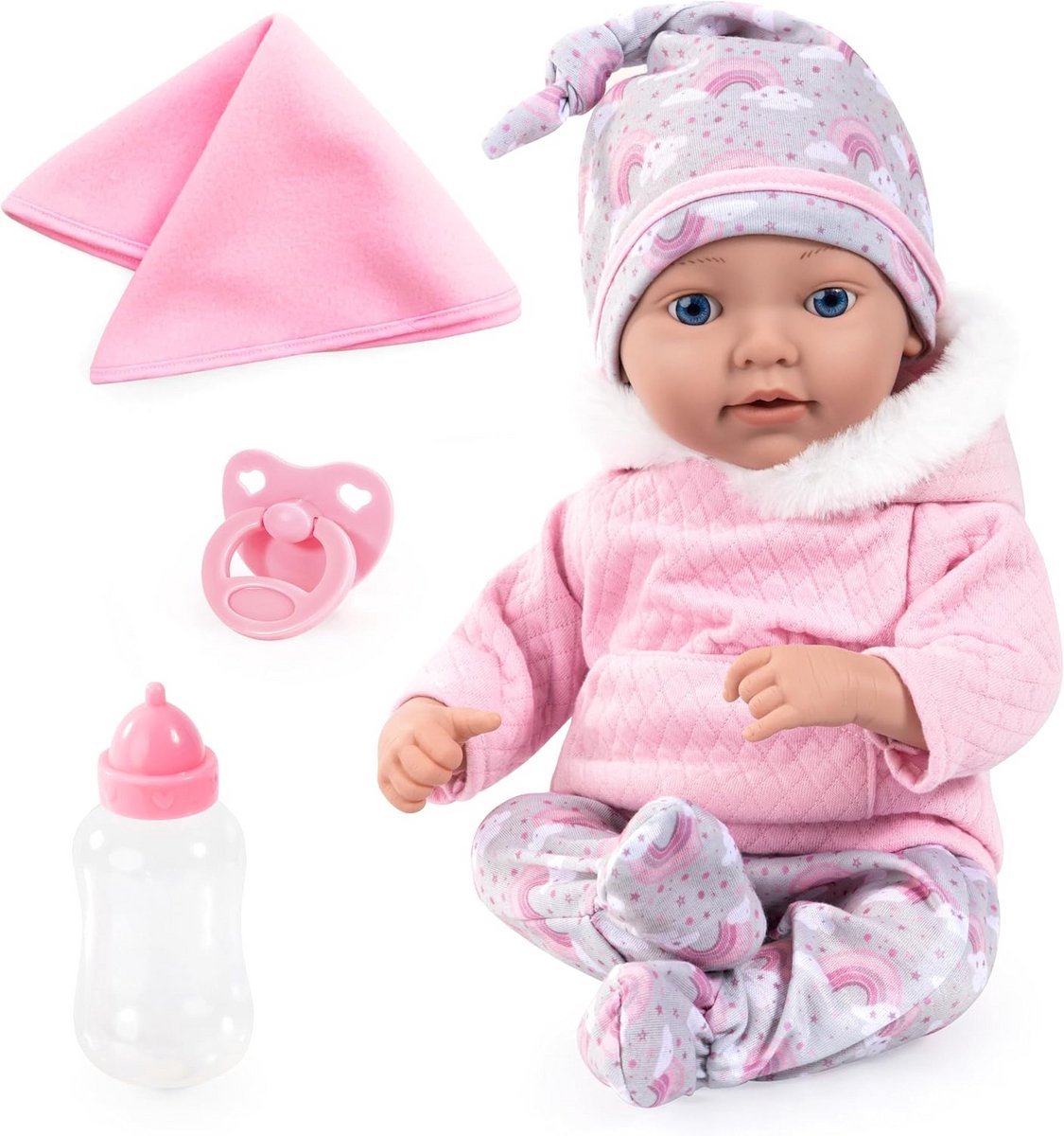 Realistische Pop van 38 cm met Accessoires en Geboortecertificaat