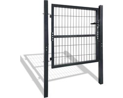 Aufun 100x100cm- Gartentoren Dubbeldeur met Slot – Geschikt voor Tuin, Hoven en Schutting