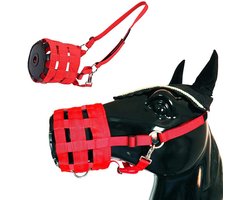 Grazing muilkorf voor paarden - ademend en comfortabel - paardensport accessoire met goede ventilatie