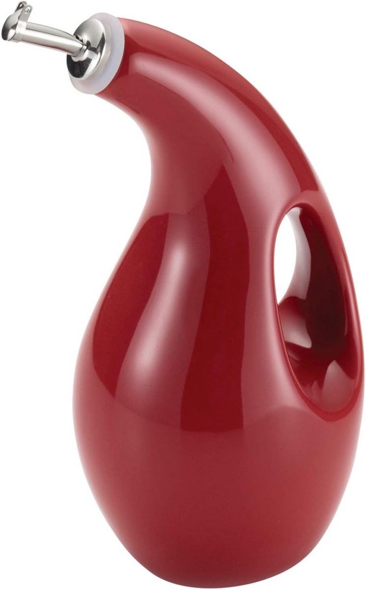 Keramische Olijfolie Dispenser met Tuit - 700 ml - Rood