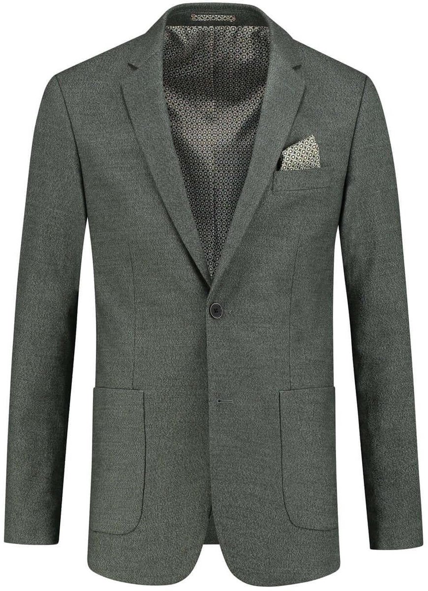 GENTS - Colbert / blazer heren tweedlook - Polyblend - Groen/Grijs - Maat 54/XXL