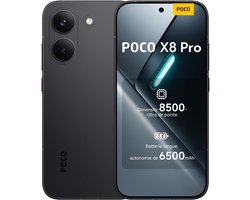 Xiaomi POCO X8 Pro Zwart 8GB + 256GB | 6500mAh batterij, 100W HyperCharge, Dimensity 8500 Ultra, IP68, 120Hz AMOLED