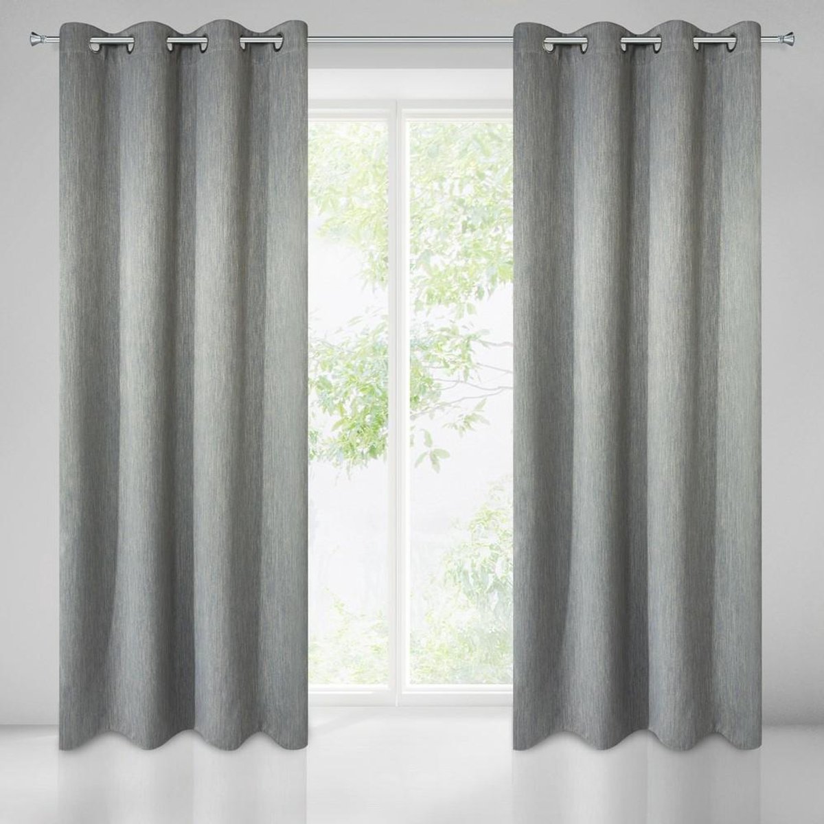 Eurofirany Rossie - Gordijn - Stalen Kleur - 135x250cm - Polyester