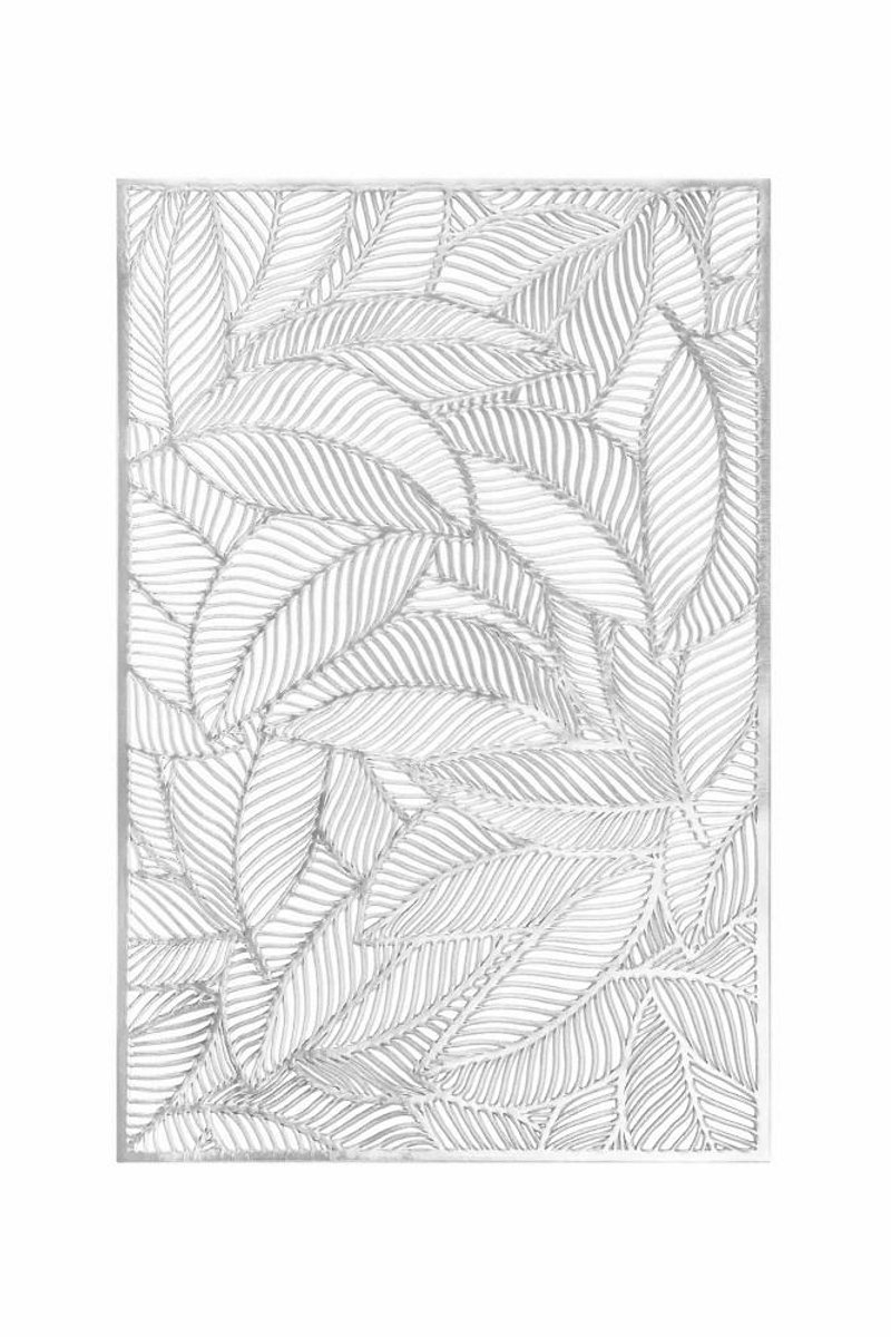 Spod Igły i Nitki Skyline - Tafelplacemat - 30x45 cm - Zilver - Bladeren