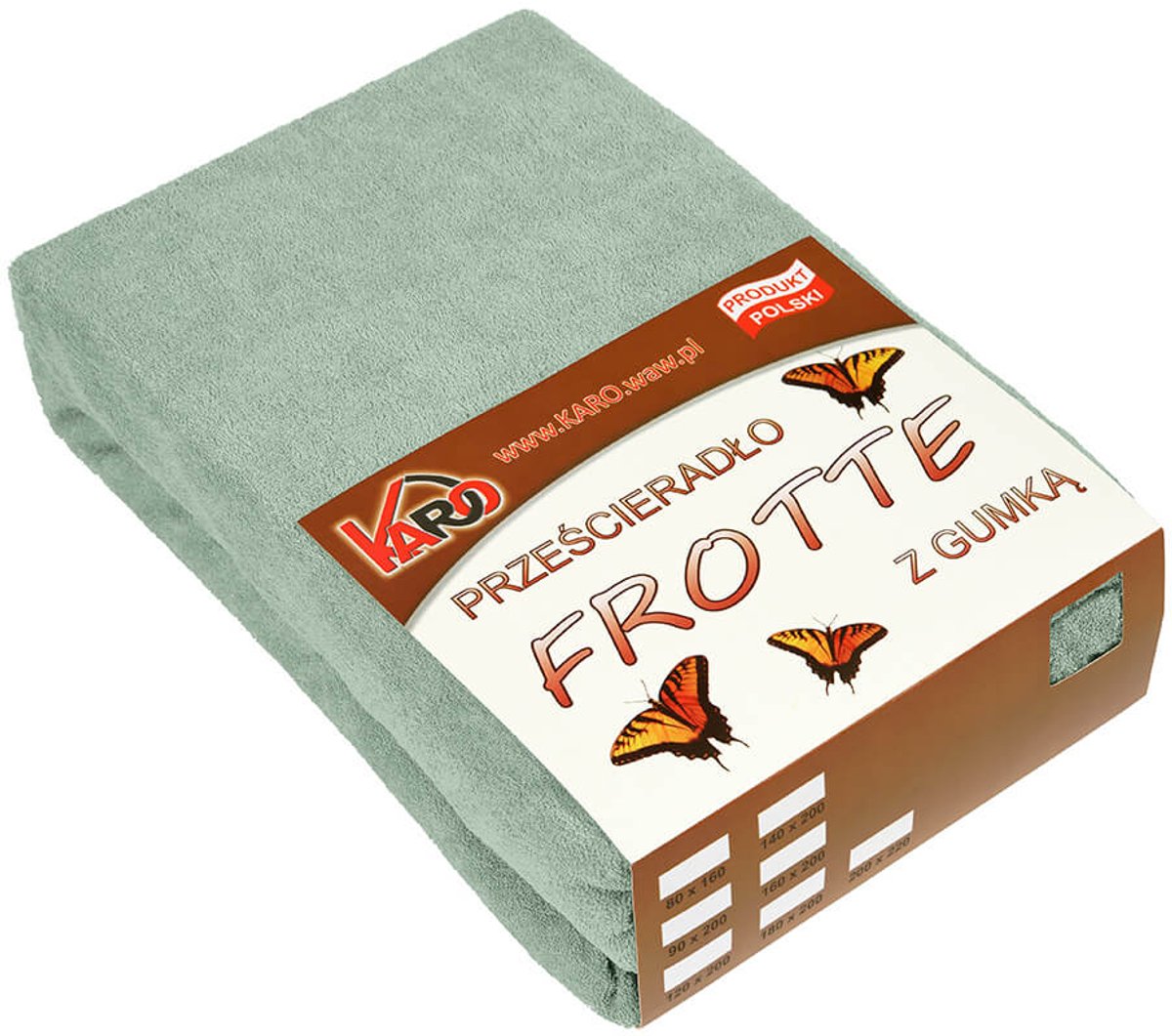 KARO - Frotte Hoeslaken - 200x200 cm - Olijfgroen - 200g/m2