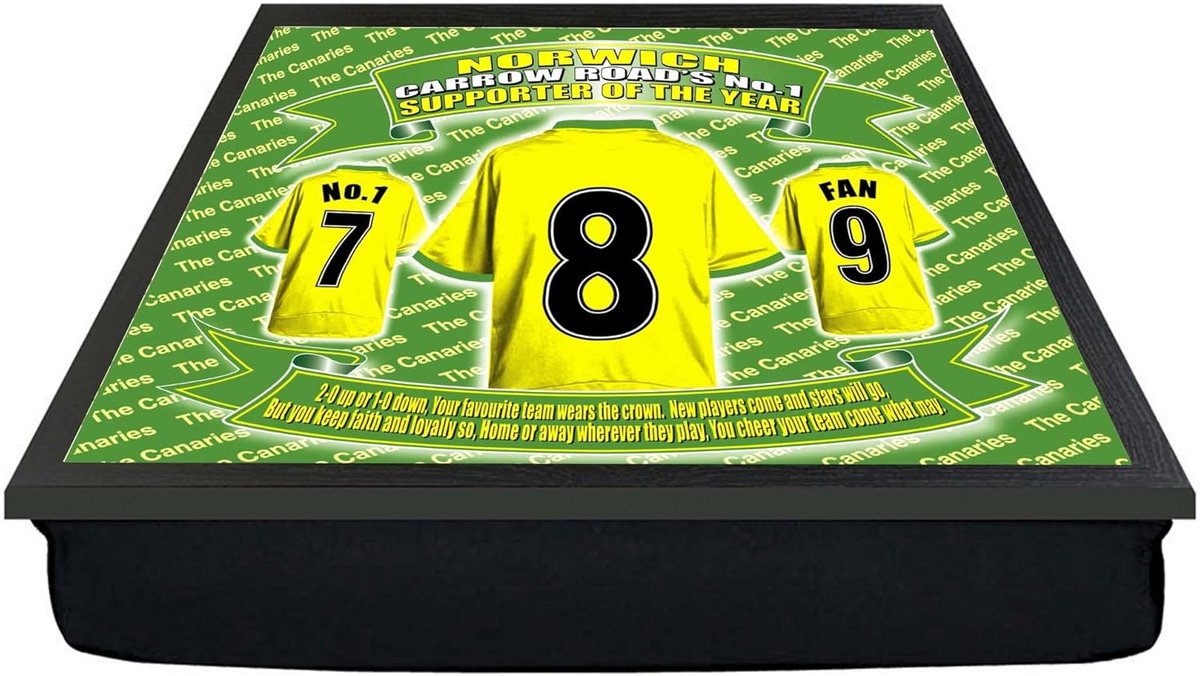 Voetbalshirt Lap Tray - Kussen Dienblad - Ontbijten in Bed - Gevulde Kussenbodem - 44 x 33 cm