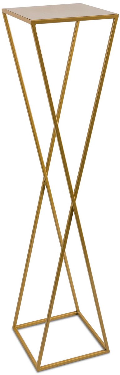HowHomely - Moderne Stalen Plantenstandaard - Loftstijl - Goudkleurig - 100 cm