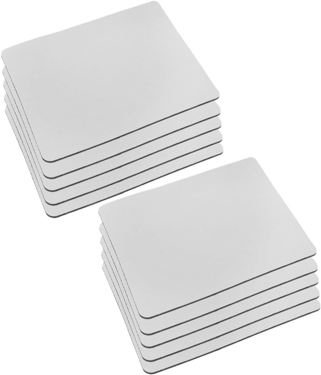 Sublimatie Muismat - Antislip Onderlegger - Kantoor Werk - Vlakke Afwerking - 22x18cm - Wit