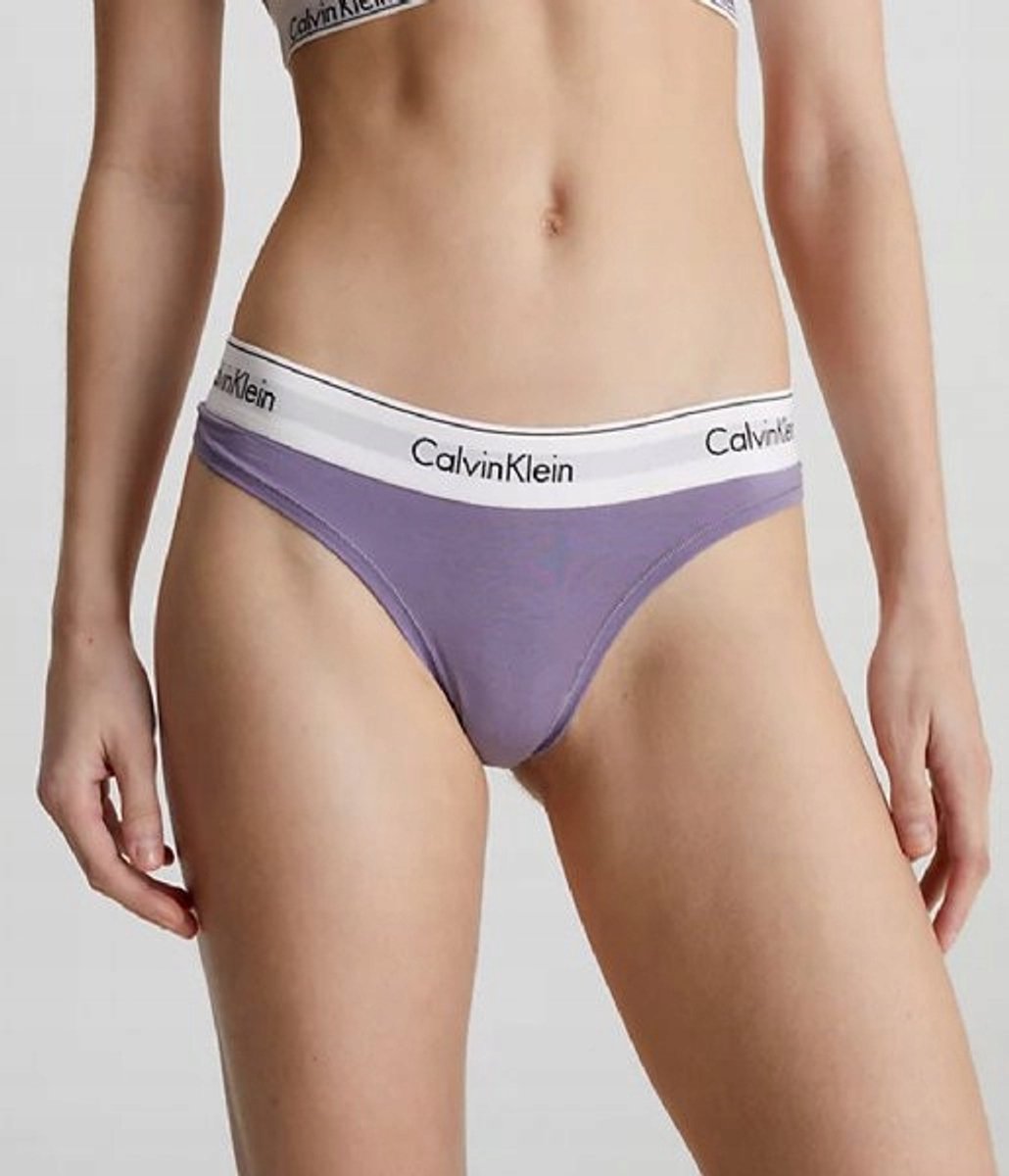 Calvin Klein - String Dames - Fiolet - Logo