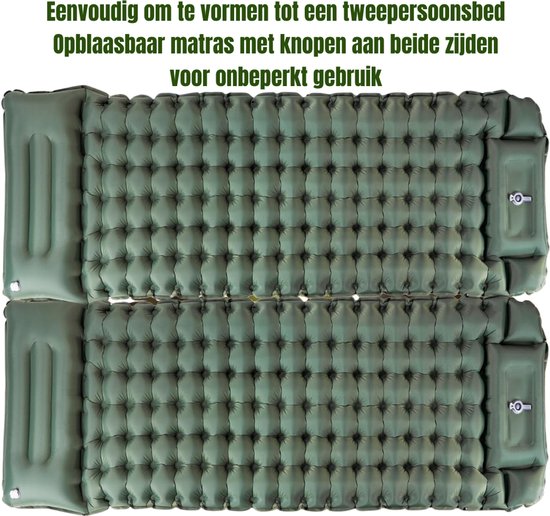SAVI® Luchtbed met Ingebouwde Pomp - Luchtbed met Pomp - Luchtbed - 8cm Dik - Groen - ‎200cm x 70cm x 10cm van Merkloos — afbeelding 4