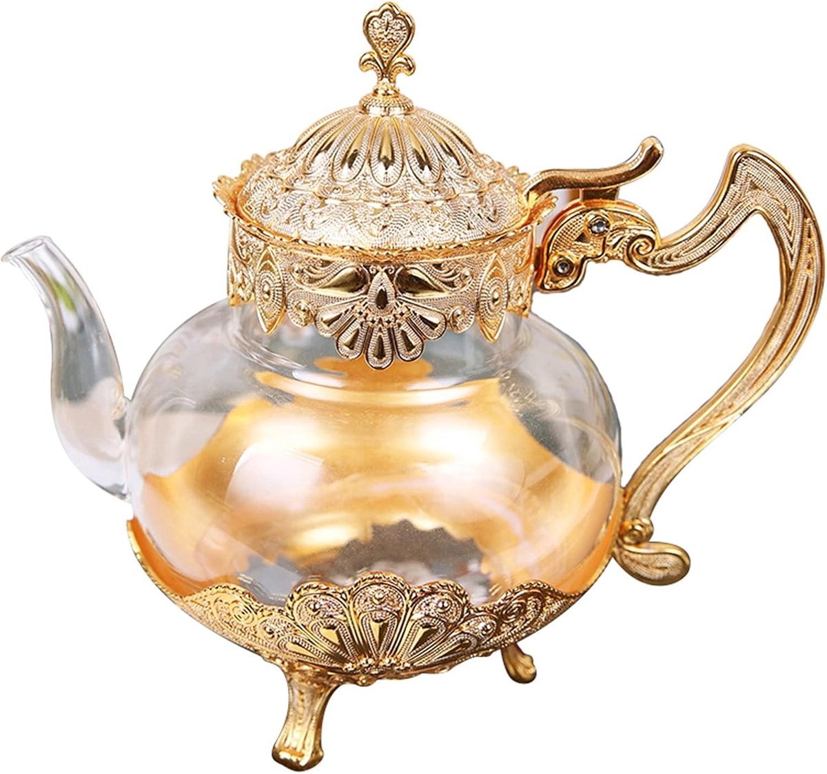 Gouden Glas Theepot - Koude Ketel Koffiepot - Keuken Woondecoratie - Europees Stijl Design