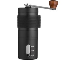 Handmatige Koffiemolen - Notenmolen Maalmolen - Verse Koffie Zetten - Instelbare Maalgraad - 12.5 x 4.8 cm - Zwart
