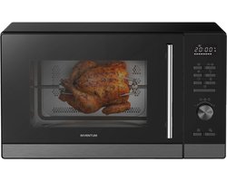Inventum MN327CB Combimagnetron - 32L - 1000W - Hetelucht- en grillfunctie - Met draaispit - 10 programma's - 4 combistanden - Ontdooifunctie - Zwart