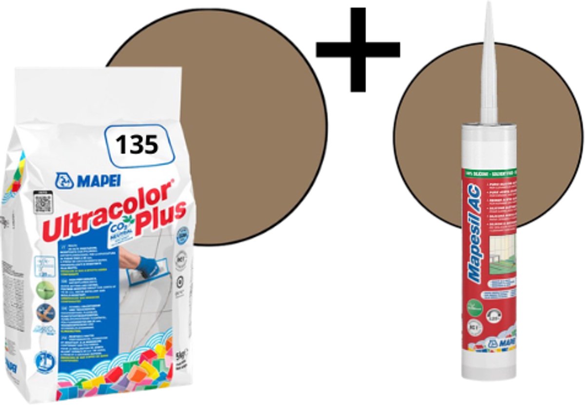 Combipakket Mapei Ultracolor Plus kleurcode 135 + siliconen kit kleurcode 135