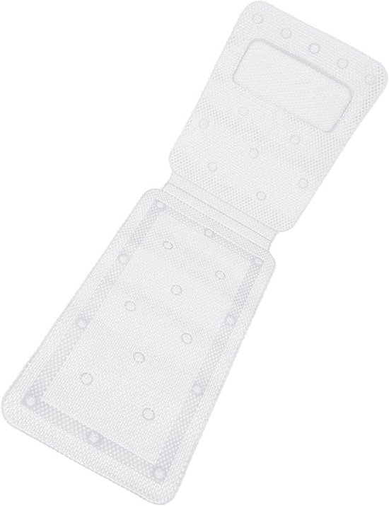 Zachte Badmatras Voor Volledig Lichaam - Spa - Kussen - Zachte Gewatteerde Mat - Ademend - PVC-Schuim - Comfortabel en Luxe - Relaxen in Bad - Wit — afbeelding 4