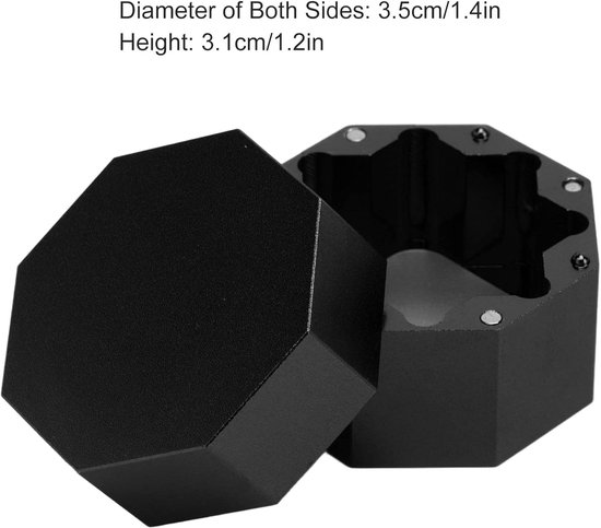 Biljartkrijt Houder - Poolkrijt Case - Keu Onderhoud - Aluminium Legering - Compact Formaat - Zwart — afbeelding 5