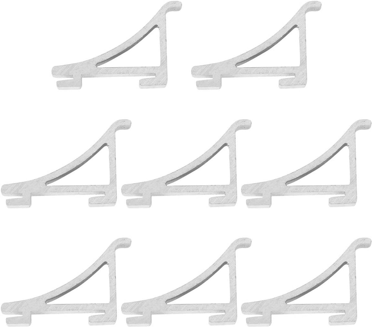 Vriezer Plankclips - Koelkast Haken - Planken Bevestigen - Eenvoudige Installatie - 4 x 0.8 cm - Zilver