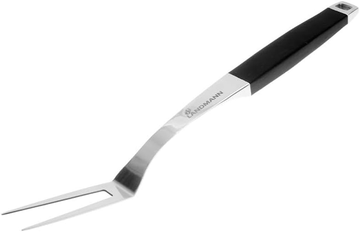 Grillvork - Barbecuevork Vleesvork - Gerechten Prikken - Ergonomische Handgreep - 42 cm - Zwart