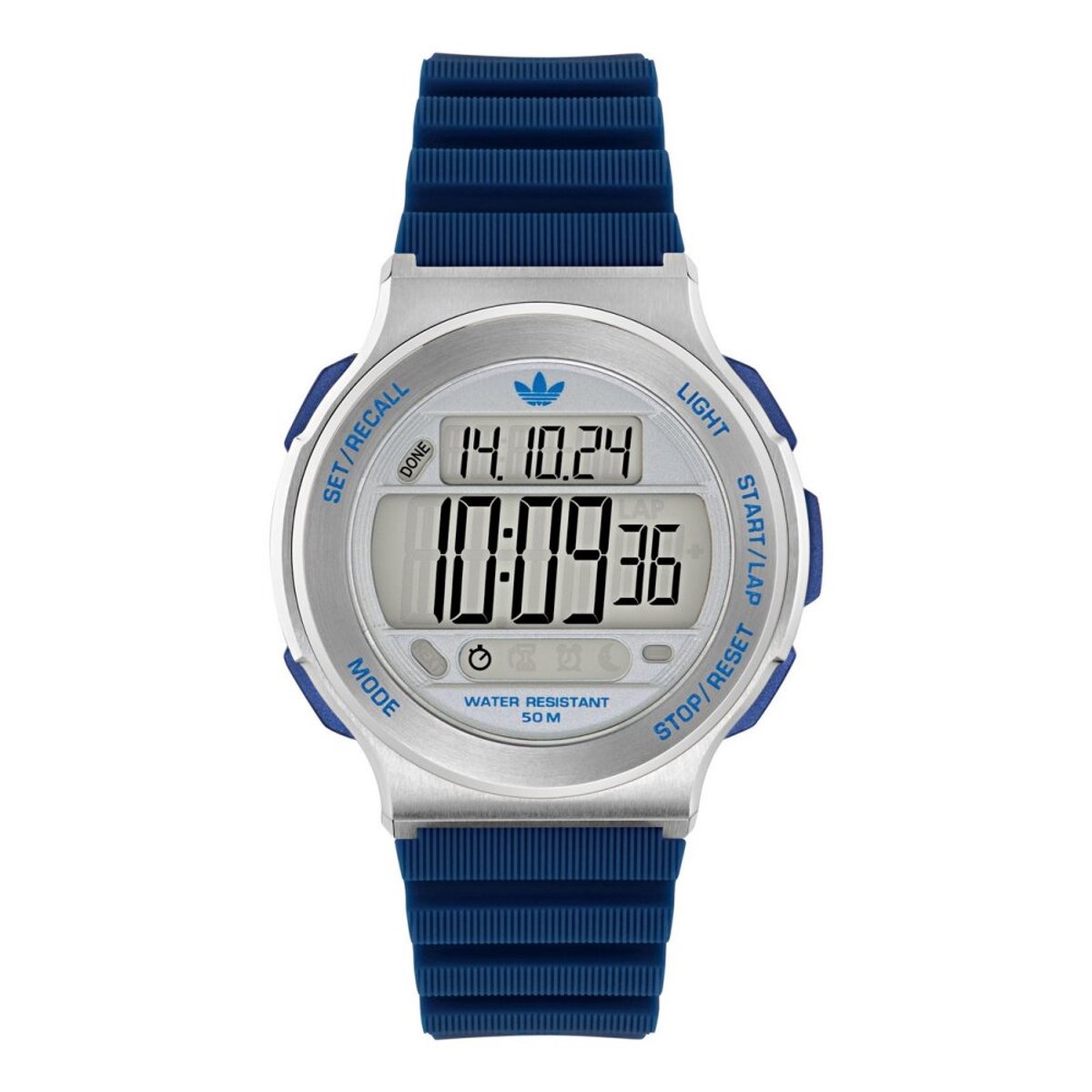 Adidas Originals Expression Three Digital AOFH25508 Horloge - Siliconen - Blauw - Ø 44 mm