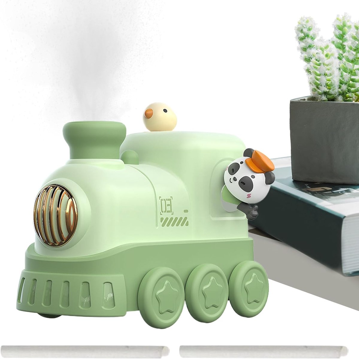 Luchtbevochtiger Trein - Vernevelaar Luchtreiniger - Babykamer Thuis - Stil Ontwerp 300ml - 13x11x13 cm - Panda